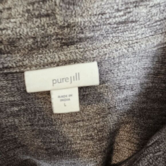 Pure Jill by J. Jill Cowl Neck Tunic Sweater Knit Dress Large Pockets Knee Lengt - Picture 2 of 4